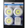 LED light with Remote Control set of 3