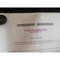 Zimbabwe/Rhodesia map. 1979 original. RARE. Local Postage Only.