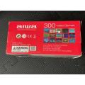 Aiwa Mini arcade system includes 300 Games preloaded.