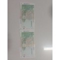 R SERIES DOUBLE PRINT R10 NOTE UNC