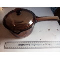 Rare Vintage Corning ware Pyrex vision visions visionware Amber with lid