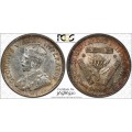 Brilliant UNC | 1928 S.Africa 3 Pence PCGS Certified MS63 | Lustrous Devices | Rustic Toning