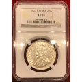 Ultra Scarce Key Date | 1927 S.Africa 2.5 Shillings NGC Certified AU53 | Lustrous and Attractive