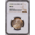 British West Africa: 1918-H Two Shillings (Florin) NGC Certified MS62