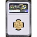 S. Africa: 1896 ZAR Gold Pond NGC Certified MS61