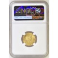 S. Africa: 1895 ZAR Gold 1/2 Pond NGC Certified MS62