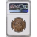 S. Africa: 1935 KGV 1 Penny NGC Certified MS65BN