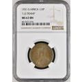 S. Africa: 1931 KGV 1/2 Penny `Zuid` NGC Certified MS63BN