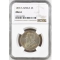 S. Africa: 1896 ZAR 2 Shillings (Florin) NGC Certified MS61