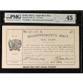 S. Africa (Pre-Reserve Bank): 1902 ZAR Te Velde 1 Pound PMG Certified XF45