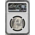 S. Africa: 1966 Afrikaans Silver R1 NGC Certified MS65