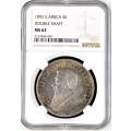 S. Africa: 1892 ZAR Double Shaft 5 Shillings (Crown) NGC Certified MS62