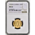 S. Africa: 1932 KGV Gold Pound/Sovereign NGC Certified MS64