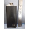 5 ounce Stainless steel and leather hip flask