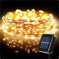 Solar LED string (wire) lights / bead lights (warm w) 20M