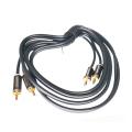2 x RCA male to RCA male Aux cables with copper-plated connectors