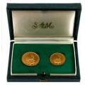 1983 1 Rand and 2 Rand Gold Proof Coins Set Presented In an Original South African Mint Green Box