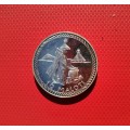 UNCIRCULATED 1976 LESOTHO STERLING SILVER 10 MALOTI COIN. WEIGHT: 25.18 GRAMS.