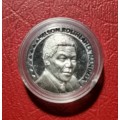 MANDELA EDUCATION PROOF SILVER MEDALLION. 999 SILVER. WEIGHT: 1.41 GRAMS. SEALED.
