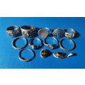 VARIOUS 925 SILVER RINGS AND THINGS FOR  1 BID. PROBLEM FREE JEWELLERY.