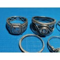 VARIOUS 925 SILVER RINGS AND THINGS FOR  1 BID. PROBLEM FREE JEWELLERY.