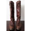 BALLY GENUINE LEATHER KNEE HIGH BOOTS Size 6 WELL WORN