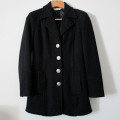 WOOLWORTHS BLACK WOOL MILITARY STYLE JACKET ~ FULLY LINED Size 10