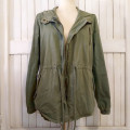 RE DENIM/WOOLWORTHS KHAKI GREEN PARKA JACKET