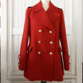 FOREVER NEW MILITARY STYLE WINTER COAT - BRICK RED