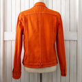 STRETCH DENIM JACKET - ORANGE