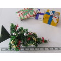 Dollhouse Miniature 1:12" scale - small Christmas tree with wrapped and tagged gifts - all handmade