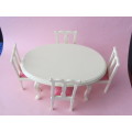 1:12" scale Dollhouse furniture - oval table with 4 chairs