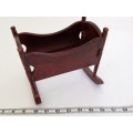 Miniature Dollhouse 1/12" Beautiful  wooden Rocking cradle. Excellent condition