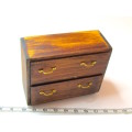 Miniature Dollhouse 1/12"  scale - old chest of2 drawers - wood