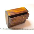 Miniature Dollhouse 1/12"  scale - old chest of2 drawers - wood