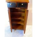 Miniature Dollhouse 1/12"  scale - wooden handmade two tone cupboard with drawers and shelves