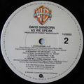 DAVID SANBORN - AS WE SPEAK - LP - USA - EXC / G