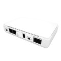 Mini DC UPS with Backup for WIFI (DC, USB + POE) (5V,9V,12V,15V,24V)(8800mAH)(White)