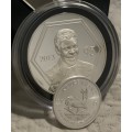 2013 5oz Nelson Mandela 95th bday PROOF 99.9 silver COA Signed by Dr Mandela, box, rare, 950 minted