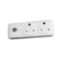 Double Adapter Plug with 2 USB Ports - 3 ON AUCTION
