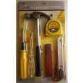 5 Piece Tool Set with Hammer, Measuring Tape, Utility Knife and more - 3 ON AUCTION