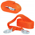 4m 5T Tow Rope with Forged Hook Safety Latches - 3 ON AUCTION