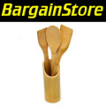 5 Piece Bamboo Cooking Utensil Set - 3 ON AUCTION