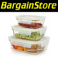 3pcs Airtight Glass Containers - 2 ON AUCTION