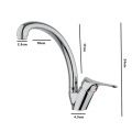 360 Degree Double Sink Curved Kitchen Mixer