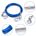 Heavy Duty 4m 7T STEEL Tow Rope with Forged Hook Safety Latches