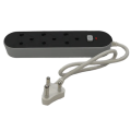 3 Way Black Multiplug with Switch