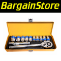 12 Piece 1/2` Socket and Ratchet Driver Set - NEW LOW SHIPPING