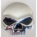 Willy G skull chrome decal for Harley Motorbike