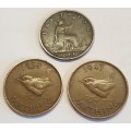 3 x Farthings 1861,1939 and 1943 !!!! Bid is for all 3 coins as per images !!